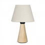 Opviq AYD-3644 Lámpara de mesa de madera y tela crema